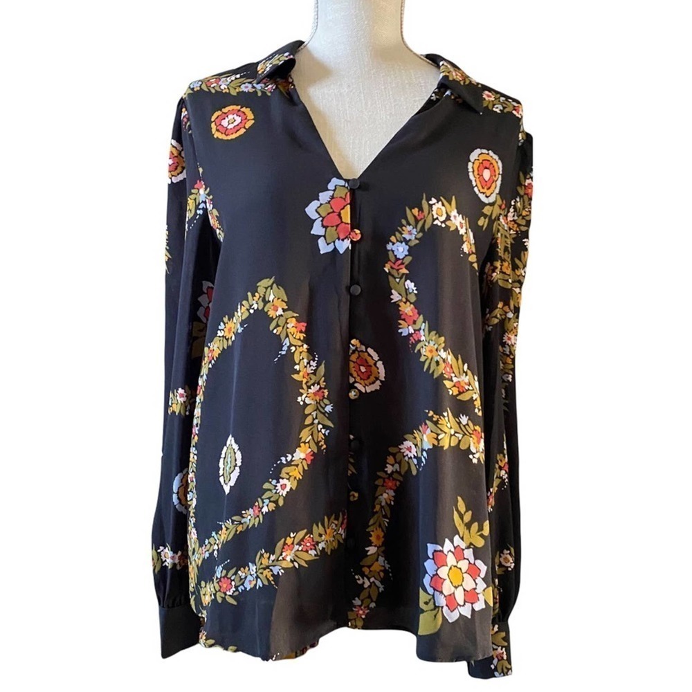 MODCLOTH black long sleeve shirt size M NWT